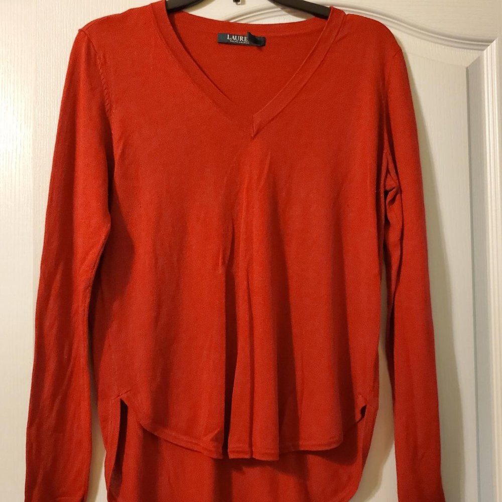 #428 Lauren Ralph Lauren Red Long Sleeve Seater PM